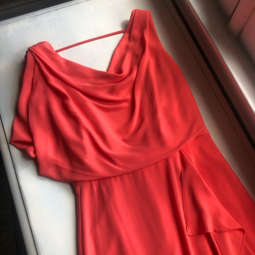BCBGMaxAzria Coral Maxi Dress with Open Back